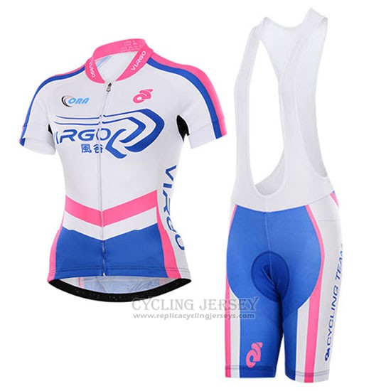 Cycling Jersey Women To The Fore White and Fuchsia Short Sleeve and Bib Short